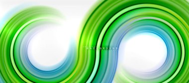 Gökkuşağı sıvı renkli arka plan - girdap ve daireler, bükülmüş sıvı renkler, renkli mermer veya plastik dalgalı doku zemin, çok renkli şablonu için iş veya teknoloji