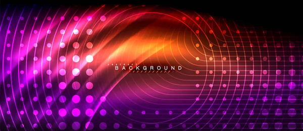 Neon parlayan çizgiler, sihirli enerji uzay ışığı konsepti, soyut arka plan duvar kağıdı tasarımı