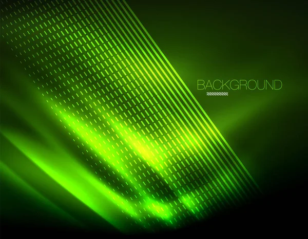 Yumuşak ışık efekti, parlak parlak neon koyu arka plan üzerinde düz çizgiler. Enerji Teknoloji fikir