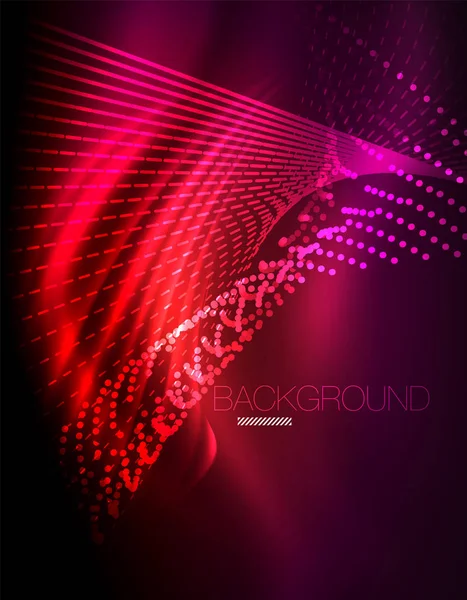 Yumuşak ışık efekti, parlak parlak neon koyu arka plan üzerinde düz çizgiler. Enerji Teknoloji fikir