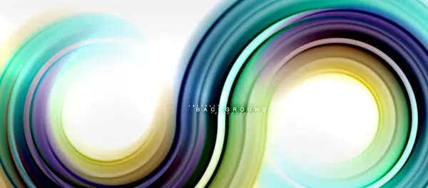 Цветовая Линия Радужной Жидкости Абстрактный Фон Вихрь Круги Скрученные Жидкие — стоковый вектор