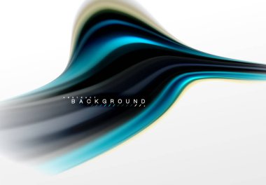 Sıvı sıvı karıştırma renkler konsepti üzerine açık gri renkli, eğri akışı, trendy soyut düzeni şablonu iş veya teknoloji sunu veya web broşür kapak için duvar kağıdı