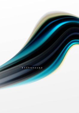 Sıvı sıvı karıştırma renkler konsepti üzerine açık gri renkli, eğri akışı, trendy soyut düzeni şablonu iş veya teknoloji sunu veya web broşür kapak için duvar kağıdı