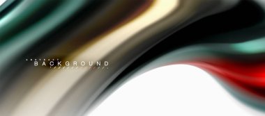 Sıvı sıvı karıştırma renkler konsepti üzerine açık gri renkli, eğri akışı, trendy soyut düzeni şablonu iş veya teknoloji sunu veya web broşür kapak için duvar kağıdı