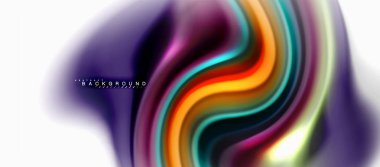 Sıvı sıvı karıştırma renkler konsepti üzerine açık gri renkli, eğri akışı, trendy soyut düzeni şablonu iş veya teknoloji sunu veya web broşür kapak için duvar kağıdı