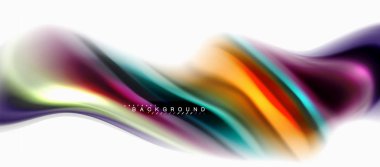 Sıvı sıvı karıştırma renkler konsepti üzerine açık gri renkli, eğri akışı, trendy soyut düzeni şablonu iş veya teknoloji sunu veya web broşür kapak için duvar kağıdı