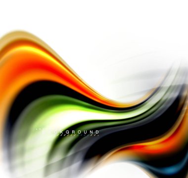 Sıvı sıvı karıştırma renkler konsepti üzerine açık gri renkli, dalga ve girdap eğrisi akışı satır, trendy soyut düzeni şablonu iş sunumu, app duvar kağıdı başlık sayfası, poster veya duvar kağıdı için