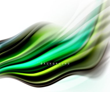 Sıvı sıvı karıştırma renkler konsepti üzerine açık gri renkli, dalga ve girdap eğrisi akışı satır, trendy soyut düzeni şablonu iş sunumu, app duvar kağıdı başlık sayfası, poster veya duvar kağıdı için