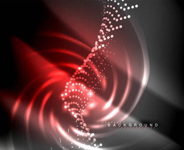 Neon parlayan techno hatları, yüksek teknoloji fütüristik arka plan şablonu kare şekilleri ile