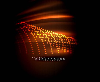 Neon parlayan techno hatları, yüksek teknoloji fütüristik arka plan şablonu kare şekilleri ile