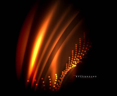 Neon parlayan techno hatları, yüksek teknoloji fütüristik arka plan şablonu kare şekilleri ile