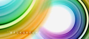 Gökkuşağı sıvı soyut girdap şekli, bükülmüş sıvı renkler tasarım, renkli mermer veya plastik dalgalı doku arka plan, çok renkli şablonu için iş veya teknoloji sunu veya web broşürü