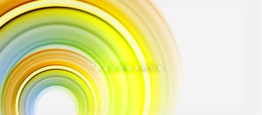 Gökkuşağı sıvı renkli arka plan - girdap ve daireler, bükülmüş sıvı renkler, renkli mermer veya plastik dalgalı doku zemin, çok renkli şablonu için iş veya teknoloji