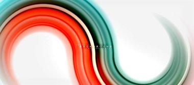 Gökkuşağı sıvı renkli arka plan - girdap ve daireler, bükülmüş sıvı renkler, renkli mermer veya plastik dalgalı doku zemin, çok renkli şablonu için iş veya teknoloji