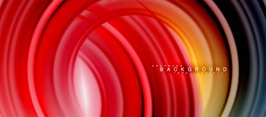 Gökkuşağı sıvı renkli arka plan - girdap ve daireler, bükülmüş sıvı renkler, renkli mermer veya plastik dalgalı doku zemin, çok renkli şablonu için iş veya teknoloji