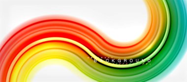 Gökkuşağı sıvı renkli arka plan - girdap ve daireler, bükülmüş sıvı renkler, renkli mermer veya plastik dalgalı doku zemin, çok renkli şablonu için iş veya teknoloji