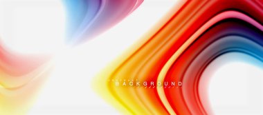 Gökkuşağı sıvı renk arka plan Bükülü sıvı tasarım, renkli mermer veya plastik dalgalı doku zemin, çok renkli şablonu için iş veya teknoloji sunu veya web broşür kapak