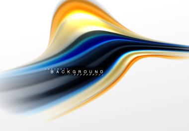 Sıvı sıvı karıştırma renkler konsepti üzerine açık gri renkli, eğri akışı, trendy soyut düzeni şablonu iş veya teknoloji sunu veya web broşür kapak için duvar kağıdı