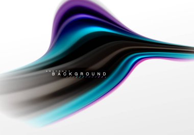 Sıvı sıvı karıştırma renkler konsepti üzerine açık gri renkli, eğri akışı, trendy soyut düzeni şablonu iş veya teknoloji sunu veya web broşür kapak için duvar kağıdı