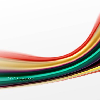 Sıvı sıvı karıştırma renkler konsepti üzerine açık gri renkli, eğri akışı, trendy soyut düzeni şablonu iş veya teknoloji sunu veya web broşür kapak için duvar kağıdı