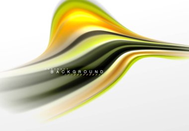 Sıvı sıvı karıştırma renkler konsepti üzerine açık gri renkli, eğri akışı, trendy soyut düzeni şablonu iş veya teknoloji sunu veya web broşür kapak için duvar kağıdı