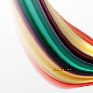 Sıvı sıvı karıştırma renkler konsepti üzerine açık gri renkli, eğri akışı, trendy soyut düzeni şablonu iş veya teknoloji sunu veya web broşür kapak için duvar kağıdı