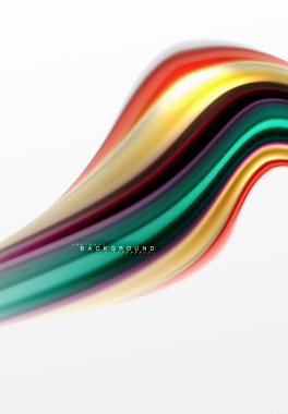 Sıvı sıvı karıştırma renkler konsepti üzerine açık gri renkli, eğri akışı, trendy soyut düzeni şablonu iş veya teknoloji sunu veya web broşür kapak için duvar kağıdı