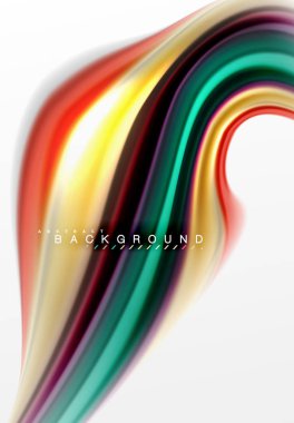 Sıvı sıvı karıştırma renkler konsepti üzerine açık gri renkli, eğri akışı, trendy soyut düzeni şablonu iş veya teknoloji sunu veya web broşür kapak için duvar kağıdı