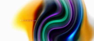 Sıvı sıvı karıştırma renkler konsepti üzerine açık gri renkli, eğri akışı, trendy soyut düzeni şablonu iş veya teknoloji sunu veya web broşür kapak için duvar kağıdı