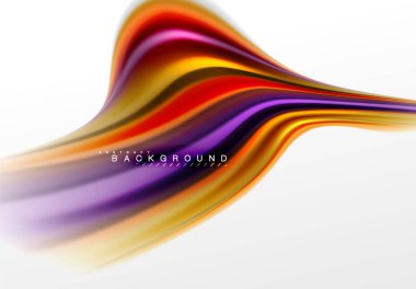 Sıvı sıvı karıştırma renkler konsepti üzerine açık gri renkli, eğri akışı, trendy soyut düzeni şablonu iş veya teknoloji sunu veya web broşür kapak için duvar kağıdı