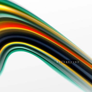 Sıvı sıvı karıştırma renkler konsepti üzerine açık gri renkli, eğri akışı, trendy soyut düzeni şablonu iş veya teknoloji sunu veya web broşür kapak için duvar kağıdı