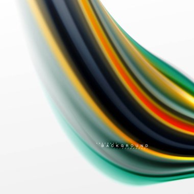 Sıvı sıvı karıştırma konsepti üzerine açık gri renkli, eğri akışı, iş veya teknoloji sunu veya web broşür kapak, duvar kağıdı için trendy soyut düzeni şablonu renkleri. Vektör çizim