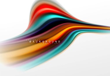 Sıvı sıvı karıştırma renkler konsepti üzerine açık gri renkli, eğri akışı, trendy soyut düzeni şablonu iş veya teknoloji sunu veya web broşür kapak için duvar kağıdı