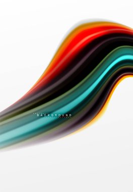 Sıvı sıvı karıştırma renkler konsepti üzerine açık gri renkli, eğri akışı, trendy soyut düzeni şablonu iş veya teknoloji sunu veya web broşür kapak için duvar kağıdı