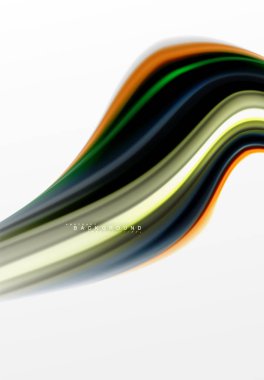 Sıvı sıvı karıştırma renkler konsepti üzerine açık gri renkli, eğri akışı, trendy soyut düzeni şablonu iş veya teknoloji sunu veya web broşür kapak için duvar kağıdı