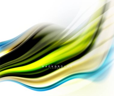 Sıvı sıvı karıştırma renkler konsepti üzerine açık gri renkli, dalga ve girdap eğrisi akışı satır, trendy soyut düzeni şablonu iş sunumu, app duvar kağıdı başlık sayfası, poster veya duvar kağıdı için