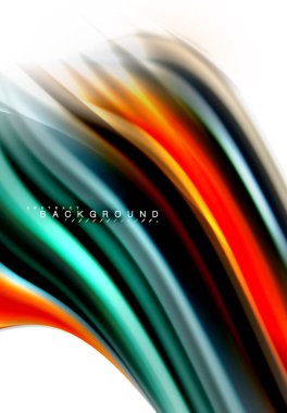 Sıvı sıvı karıştırma renkler konsepti üzerine açık gri renkli, dalga ve girdap eğrisi akışı satır, trendy soyut düzeni şablonu iş sunumu, app duvar kağıdı başlık sayfası, poster veya duvar kağıdı için