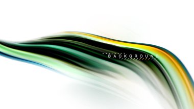 Sıvı sıvı karıştırma renkler konsepti üzerine açık gri renkli, dalga ve girdap eğrisi akışı satır, trendy soyut düzeni şablonu iş sunumu, app duvar kağıdı başlık sayfası, poster veya duvar kağıdı için