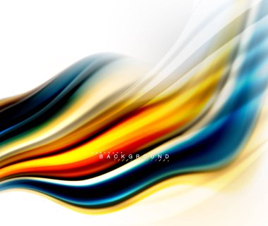 Sıvı sıvı karıştırma renkler konsepti üzerine açık gri renkli, dalga ve girdap eğrisi akışı satır, trendy soyut düzeni şablonu iş sunumu, app duvar kağıdı başlık sayfası, poster veya duvar kağıdı için