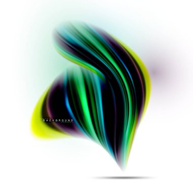 Sıvı sıvı karıştırma renkler konsepti üzerine açık gri renkli, dalga ve girdap eğrisi akışı satır, trendy soyut düzeni şablonu iş sunumu, app duvar kağıdı başlık sayfası, poster veya duvar kağıdı için