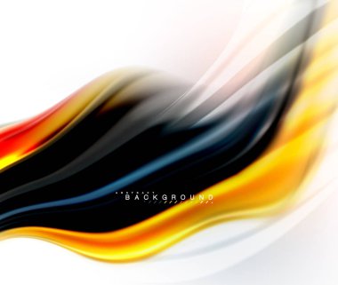 Sıvı sıvı karıştırma renkler konsepti üzerine açık gri renkli, dalga ve girdap eğrisi akışı satır, trendy soyut düzeni şablonu iş sunumu, app duvar kağıdı başlık sayfası, poster veya duvar kağıdı için