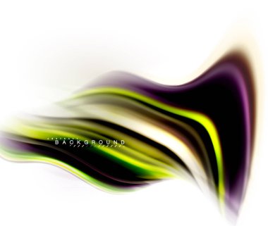 Sıvı sıvı karıştırma renkler konsepti üzerine açık gri renkli, dalga ve girdap eğrisi akışı satır, trendy soyut düzeni şablonu iş sunumu, app duvar kağıdı başlık sayfası, poster veya duvar kağıdı için