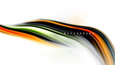 Sıvı sıvı karıştırma renkler konsepti üzerine açık gri renkli, dalga ve girdap eğrisi akışı satır, trendy soyut düzeni şablonu iş sunumu, app duvar kağıdı başlık sayfası, poster veya duvar kağıdı için