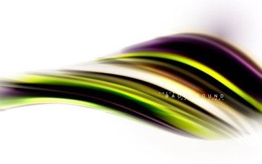 Sıvı sıvı karıştırma renkler konsepti üzerine açık gri renkli, dalga ve girdap eğrisi akışı satır, trendy soyut düzeni şablonu iş sunumu, app duvar kağıdı başlık sayfası, poster veya duvar kağıdı için