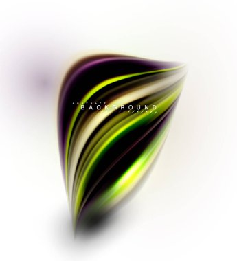 Sıvı sıvı karıştırma renkler konsepti üzerine açık gri renkli, dalga ve girdap eğrisi akışı satır, trendy soyut düzeni şablonu iş sunumu, app duvar kağıdı başlık sayfası, poster veya duvar kağıdı için