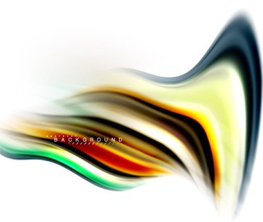 Sıvı sıvı karıştırma renkler konsepti üzerine açık gri renkli, dalga ve girdap eğrisi akışı satır, trendy soyut düzeni şablonu iş sunumu, app duvar kağıdı başlık sayfası, poster veya duvar kağıdı için