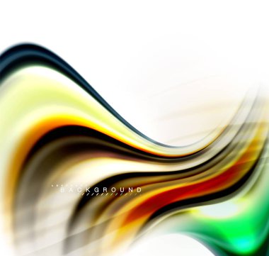 Sıvı sıvı karıştırma renkler konsepti üzerine açık gri renkli, dalga ve girdap eğrisi akışı satır, trendy soyut düzeni şablonu iş sunumu, app duvar kağıdı başlık sayfası, poster veya duvar kağıdı için