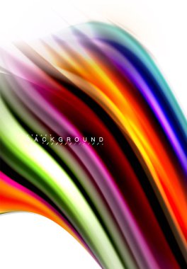 Sıvı sıvı karıştırma renkler konsepti üzerine açık gri renkli, dalga ve girdap eğrisi akışı satır, trendy soyut düzeni şablonu iş sunumu, app duvar kağıdı başlık sayfası, poster veya duvar kağıdı için