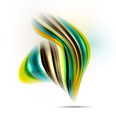 Sıvı sıvı karıştırma renkler konsepti üzerine açık gri renkli, dalga ve girdap eğrisi akışı satır, trendy soyut düzeni şablonu iş sunumu, app duvar kağıdı başlık sayfası, poster veya duvar kağıdı için