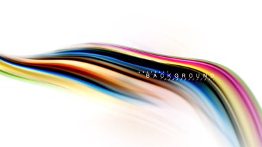 Sıvı sıvı karıştırma renkler konsepti üzerine açık gri renkli, dalga ve girdap eğrisi akışı satır, trendy soyut düzeni şablonu iş sunumu, app duvar kağıdı başlık sayfası, poster veya duvar kağıdı için